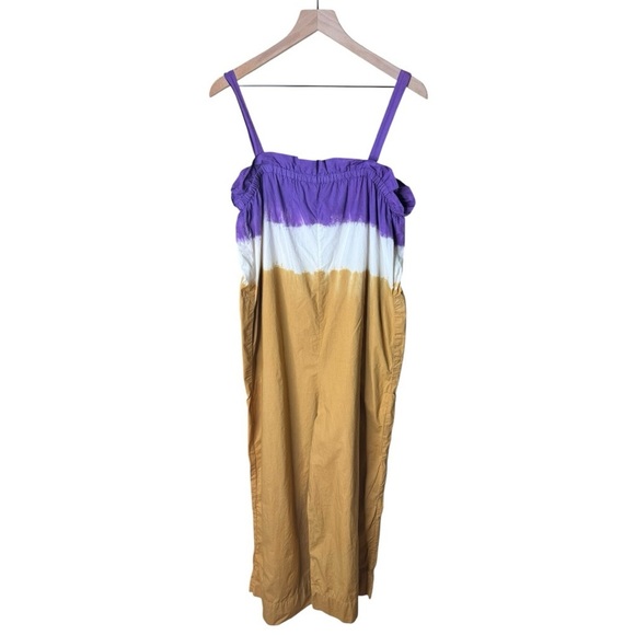 Sea New York Ombre Tie Dye Wide Leg Zelda Jumpsuit Size 12 Boho Relaxed OnePiece - Picture 2 of 8